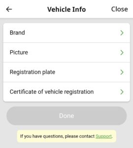 inDrive Zimbabwe Vehicle Info