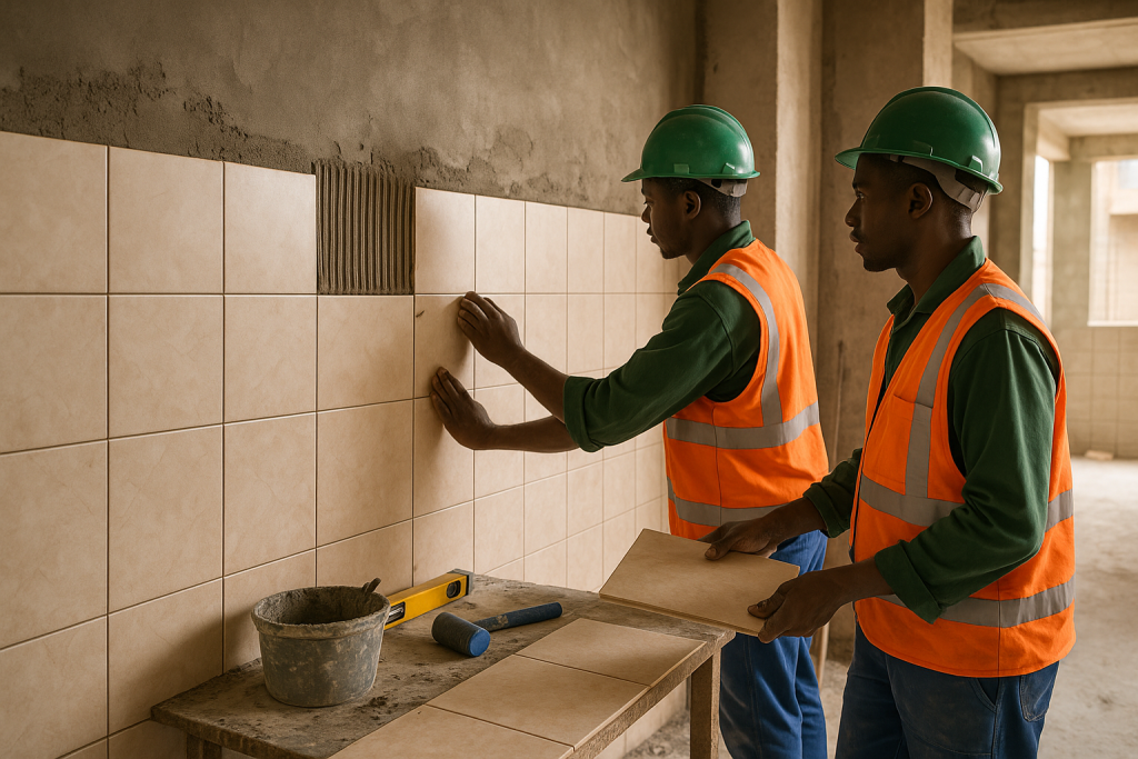 Floor and wall tiling in Zimbabwe